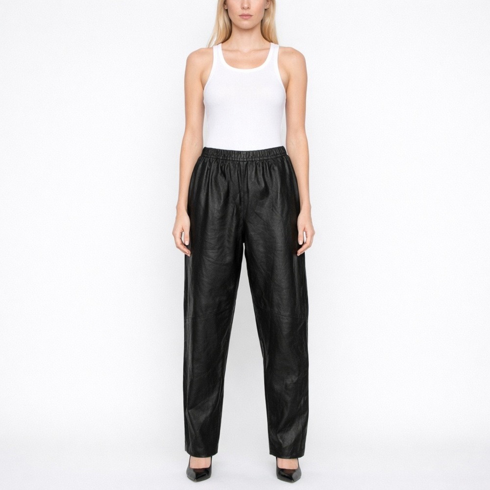 Cedars Black Leather Pan Matrix Relaxed‎ SZ Large Goth Rider Thick Genuine